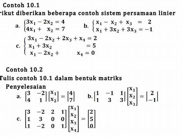 Persamaan Linier